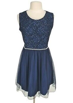 Navy Blue Girls Dress