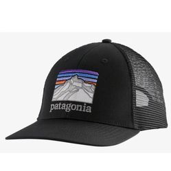 Patagonia Line Logo LoPro Trucker Hat #38285 Black NEW with TAGS