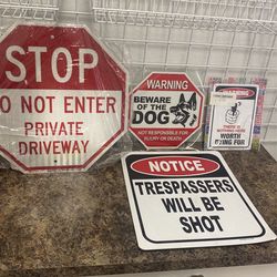 Stop & Notice Signs. 