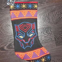 NEW MARVEL AVENGERS BLACK PANTHER  Christmas large 21 in Stocking  knit