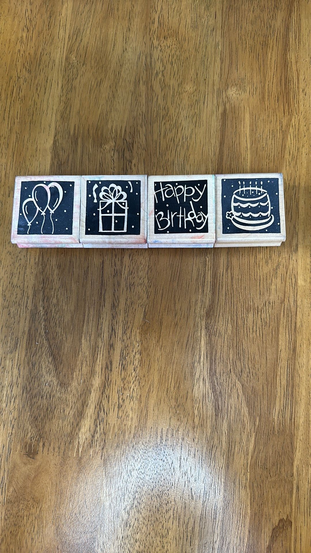 Rubber Stamp Set. Birthday.