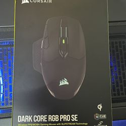 Corsair DARK CORE RGB PRO SE Wireless Mouse (Qi Charging) — NEW Sealed