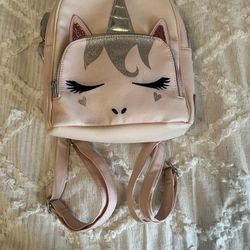 Girls Miniature Unicorn Backpack / Purse w/ Straps