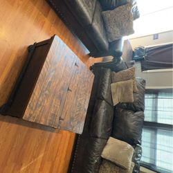 Ashley Leather Couch Set 