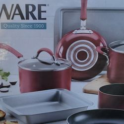 New 14 PIECE NON STICK COOKWARE SET 