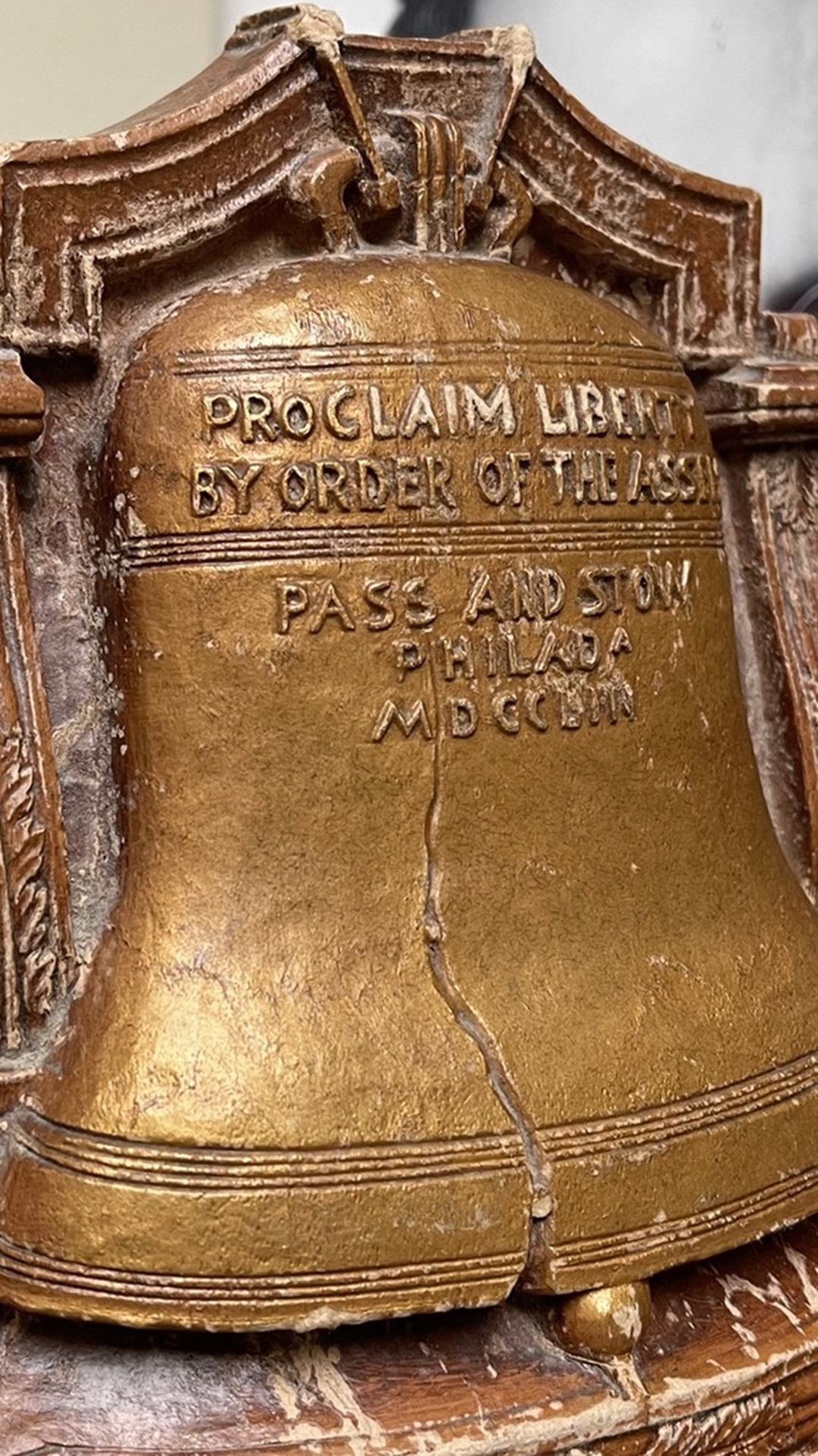 Liberty Bell Wooden Book Ends