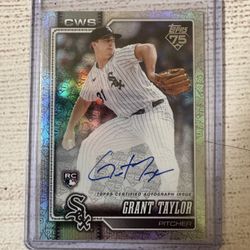 2026 Grant Taylor Autograph Topps 75 Rookie Baseball Card
