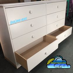 Fully assembled eight drawer White Dresser Cajonera Blanco