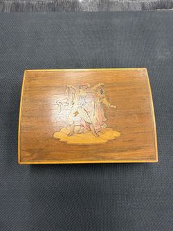 Vintage Italian Marquetry Inlaid Wood Jewelry Box – Sorrento Style