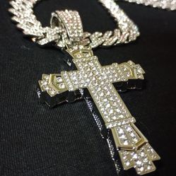 Iceout Cross With Cuban Link 