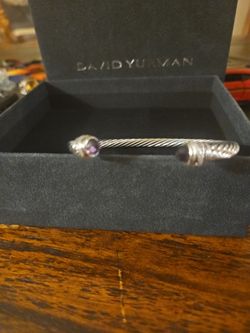 David Yurman Cable Classic Bracelet 5mm Amethyst  Shipping Avaliable