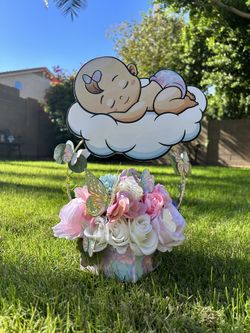 Large Baptism Baby Centerpieces Centros De Mesa Para Bautizos Bebé