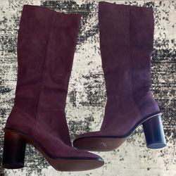 COACH authenticated Ombre Suede Tall Knee High Boots, Size 9