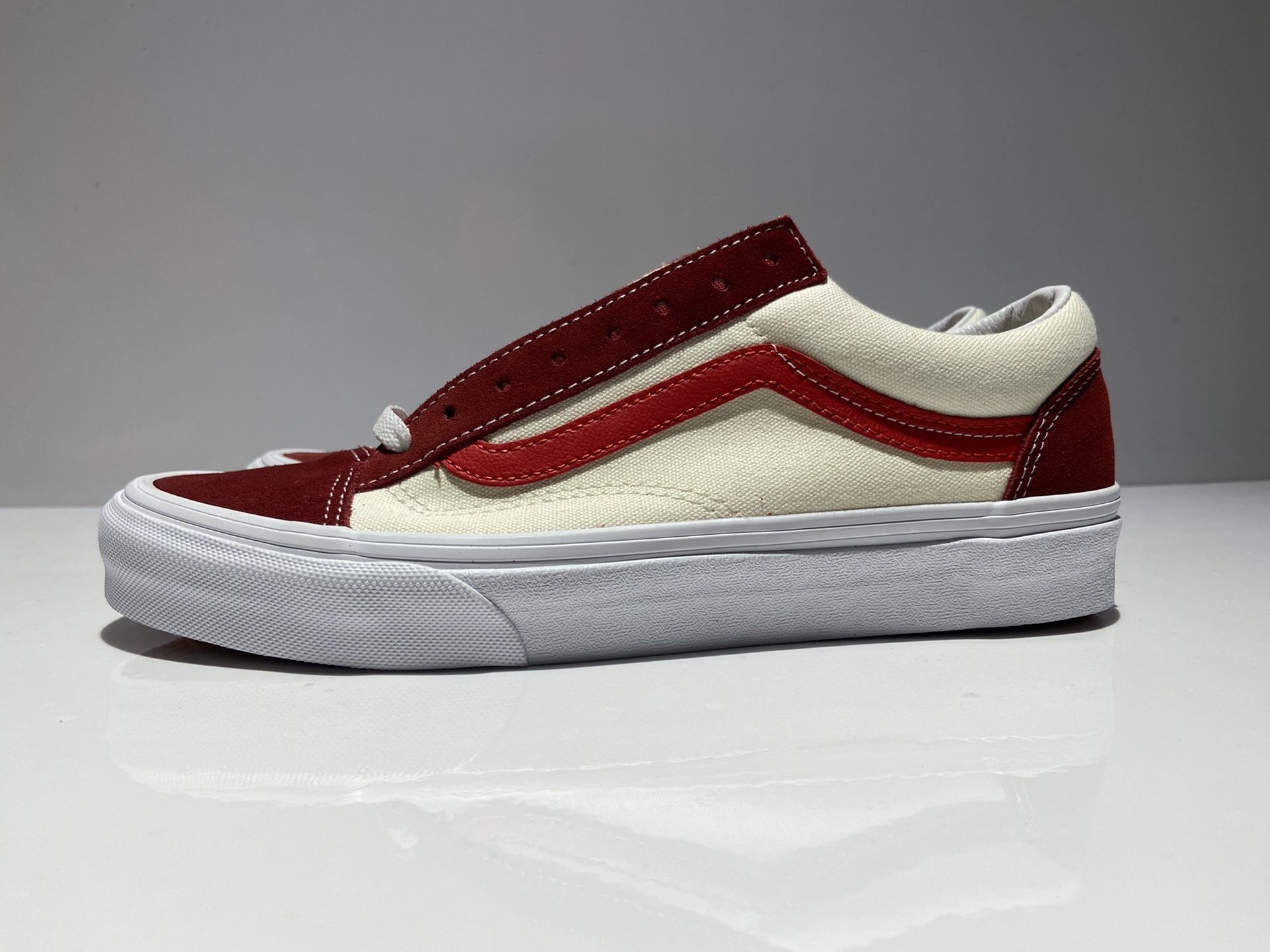 Vans Old Skool Canvas Maroon Cream Men's Size Brand New