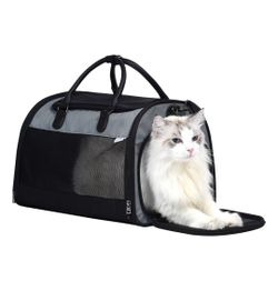 Pet Marvel Soft-Sided Sling Dog & Cat Travel Carrier Bag, Large, Grey