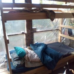 Twin Bunk Beds With Bunkie Boards And Two Drawers With Wheels