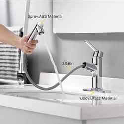 Faucet With Pull Out Sprayer Chrome 