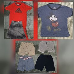 Boys 24M clothing bundle (Adidas set + Mickey + shorts lot)