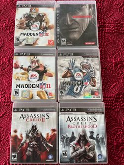 PS3 Game Bundle – 6 Games – Metal Gear Solid, Assassin’s Creed & Madden