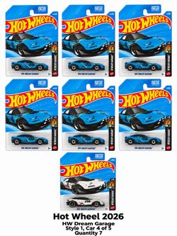 Hot Wheels 2026 HW Dream Garage Car 4/5 – Lot of 7