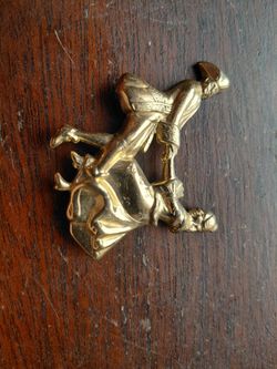 Sterling Silver, Gold Plated ,Dancing Couple Pin