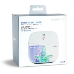 59S Mini Portable UV-C Baby Pacifier Sterilizer, White