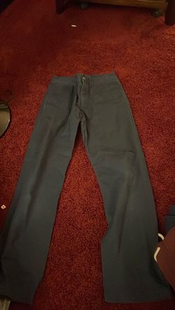 Dark Green Straight-Leg Trousers