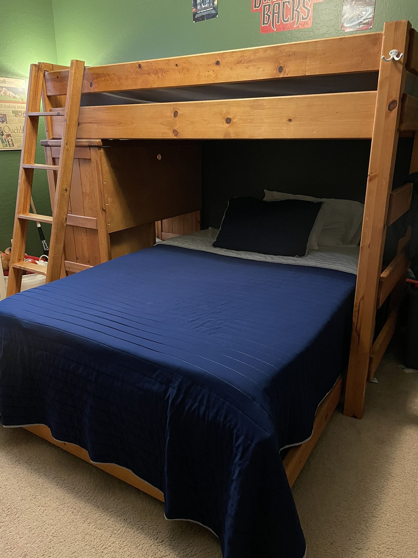 Trendwood Loft Twin/Full Bed and Desk Combo & Dresser