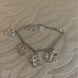Sterling silver charm bracelet