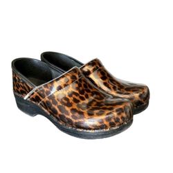  Dansko Leopard Clogs