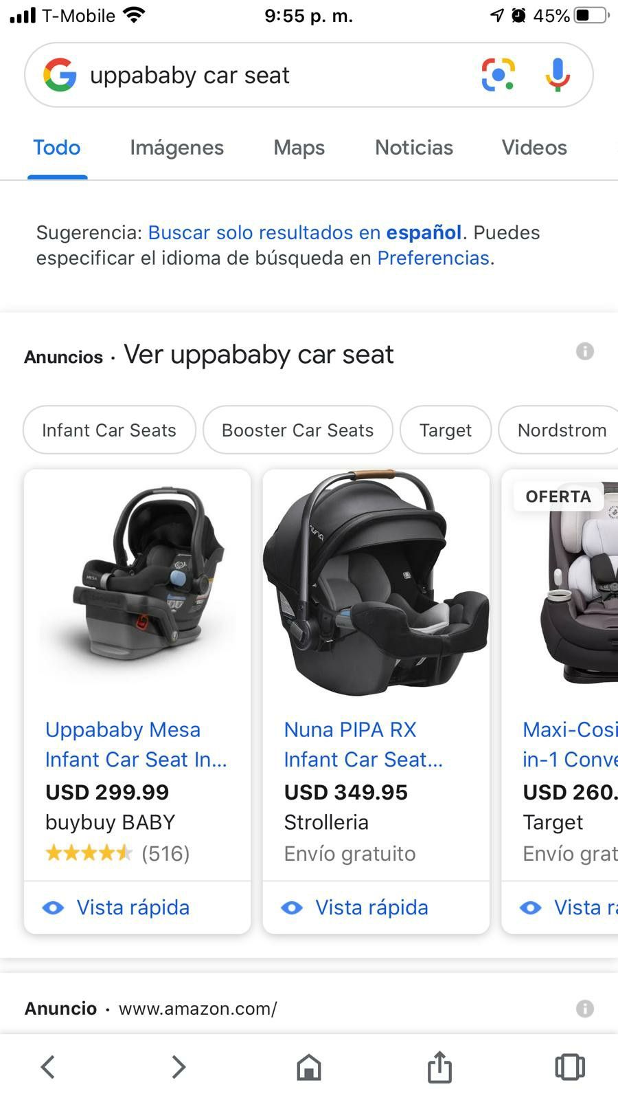 Uppababy mesa infant car seat