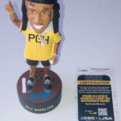 WIZ KHALIFA SIGNED AUTOGRAPHED PITTSBURGH PIRATES SINGING BOBBLEHEAD JSA COA WOW