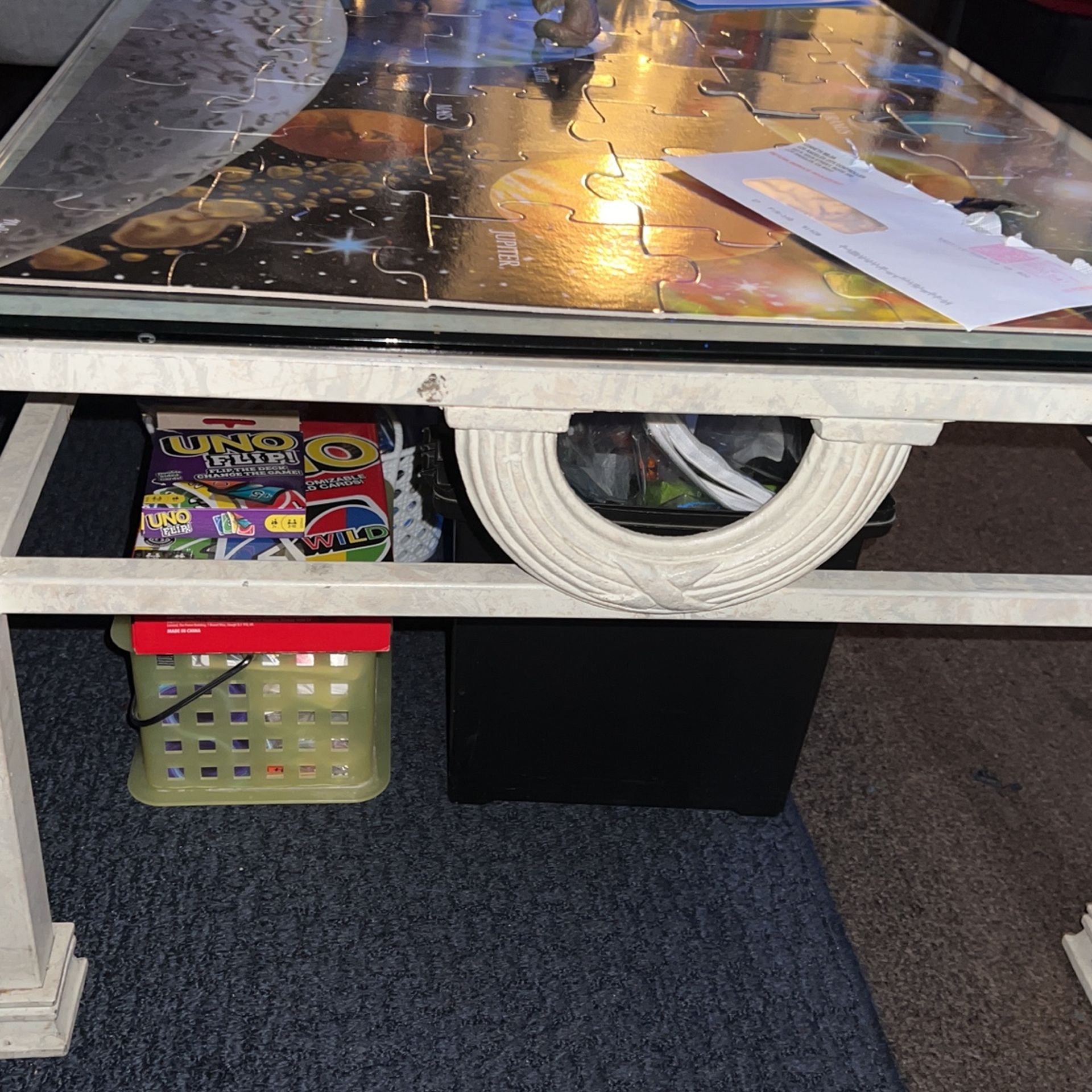 Marble And Glass Table 