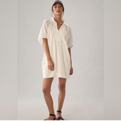 NWT By Anthropologie V-Neck Tiered-Sleeve Tunic Dress Medium F6