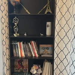 2 black bookshelf