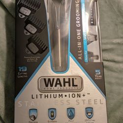 WAHL Cordless Lithium Ion Stainless Steel  Clippers