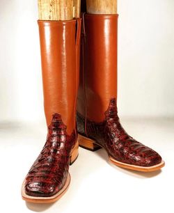 Red Jumbo Python Round Top Shaft 10D