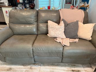 Leather Sofa and Power Recliner