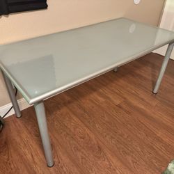 Metal And Glass Desk 60x30 With Gorilla Stimpack Mat
