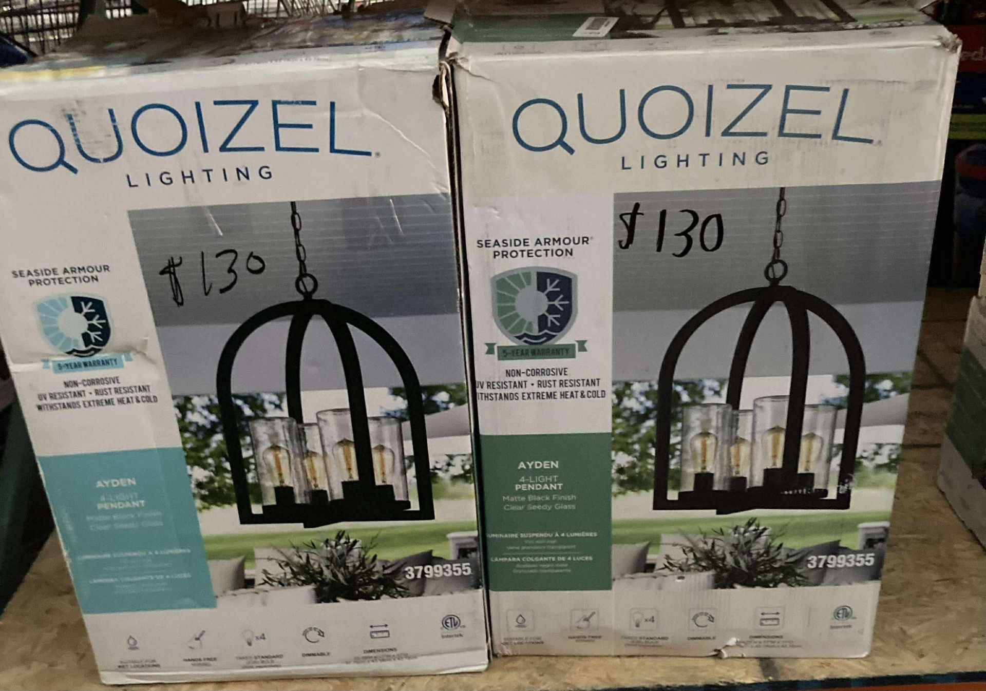 4 Light Pendant Fixture