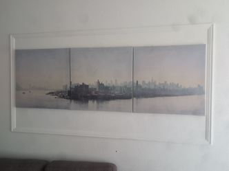 Three piece wall art canvas of New York City