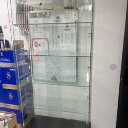 Glass Display Case with Lock