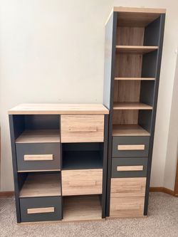 Dresser and bookshelf
