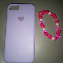 Awesome Phone Charm- Pinks & White