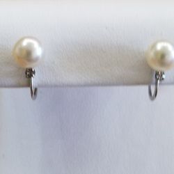 Earrings Diamond and Pearl 