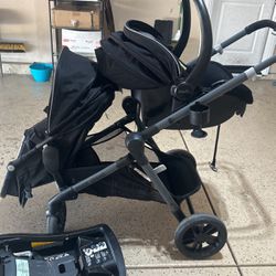 Pivot Even Flow Car seat And Double Stroller