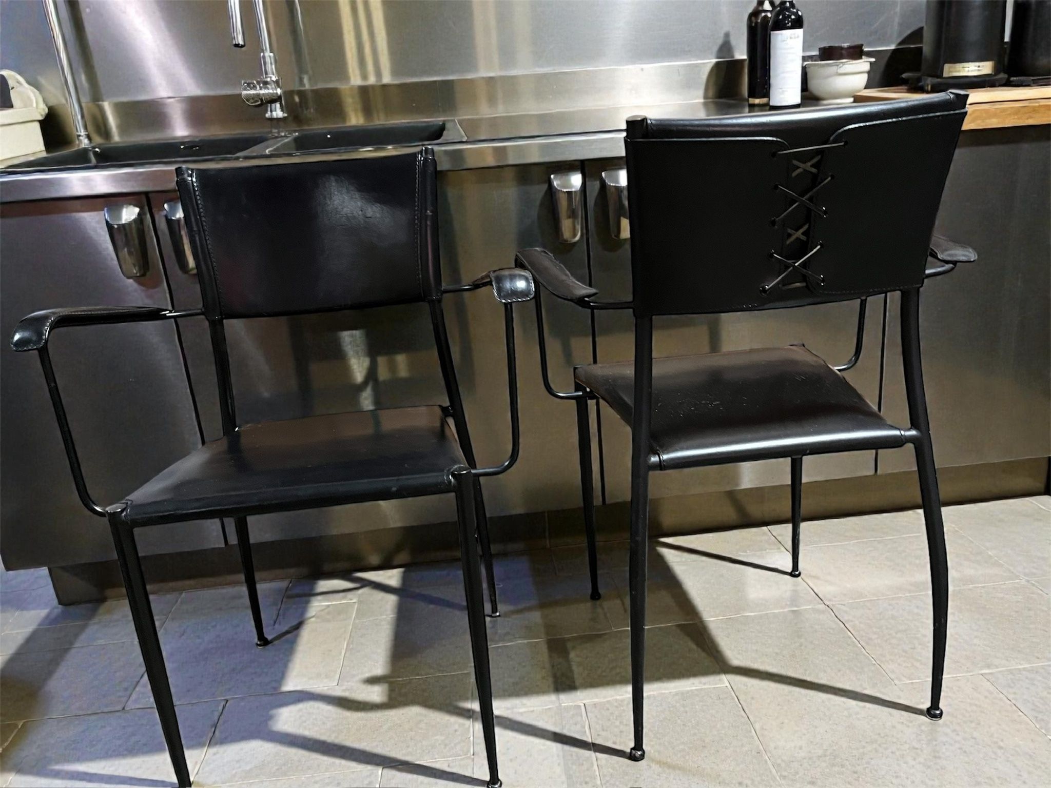 Fasem Italian Leather Dining Chair, Set of 6