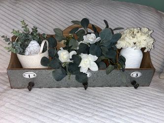 Farmhouse’s Galvanized Metal Tray with Hooks26