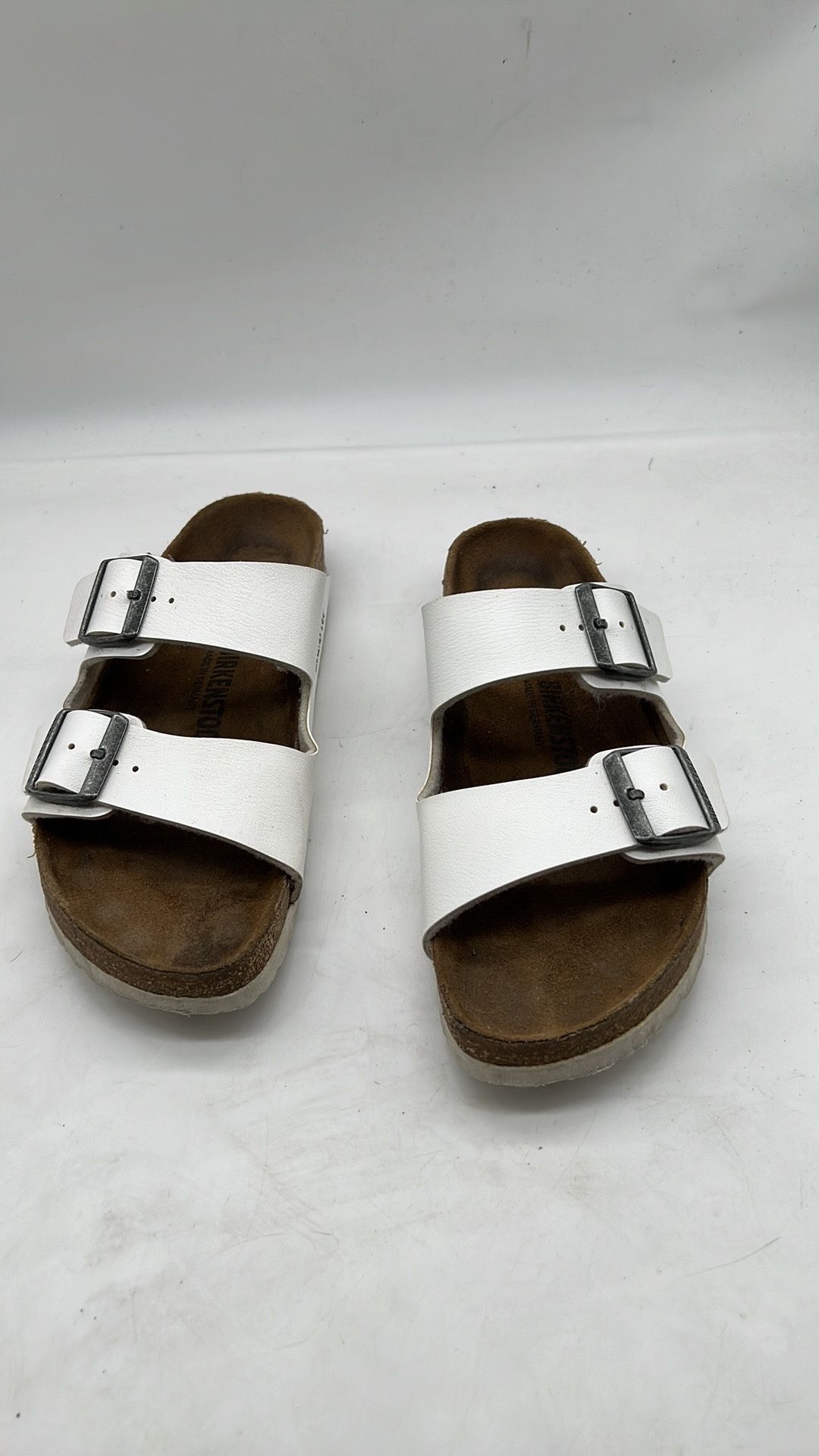 Birkenstock Arizona Birko-Flor Sandal, White, Size 40 EU 9 US, Womens