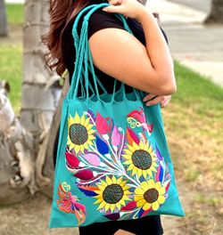 Embroidered tote bags